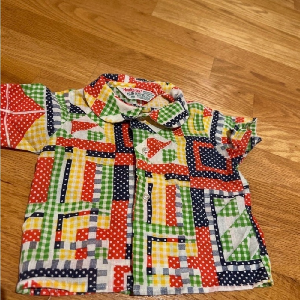 Healthtex Multicolor Geometric Button Down Shirt 12 months